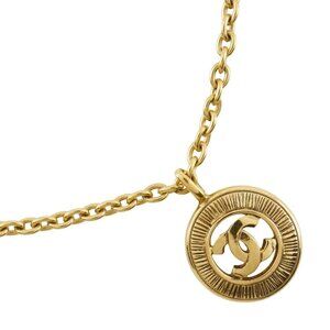 CHANEL Gold Logo Necklace
